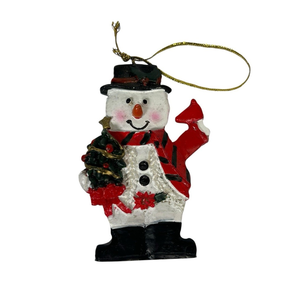 Snowman Vintage Handpainted‎ Christmas Ornament